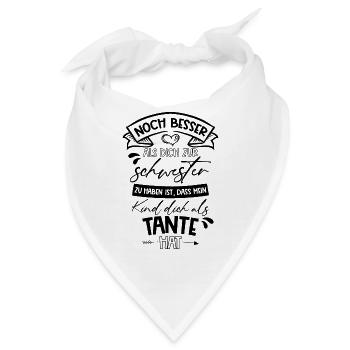 Beste Schwester und Tante - Bandana - Weiß - Vorne