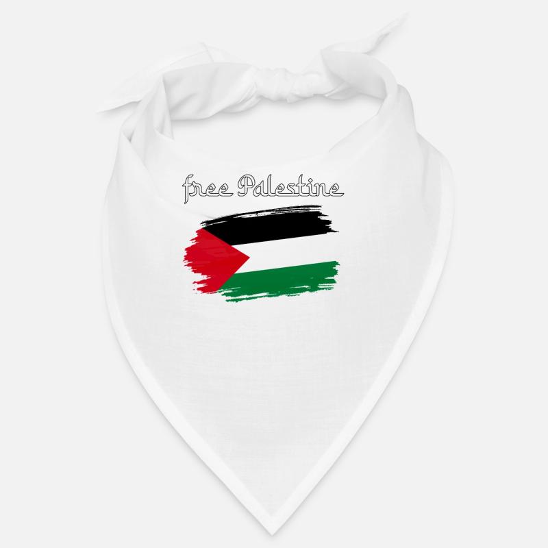 Palestine drapeau arabe liberté cadeau - Bandana - blanc