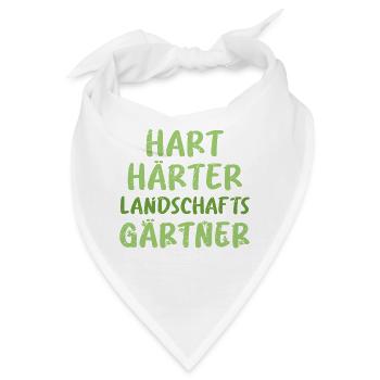 Hart Härter Landschaftsgärtner Job Arbeit - Bandana - Weiß - Vorne