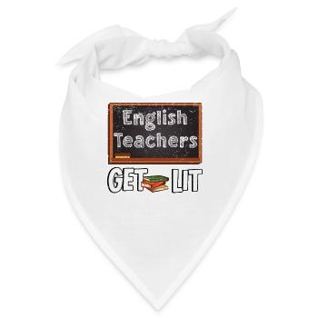 Literatur Bücher Tafel Buch Lehrer Englisch Kreide - Bandana - Weiß - Vorne