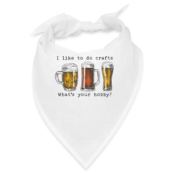 Wasser Hopfen Malz Hefe Bier brauen Heimbrauer - Bandana - Weiß - Vorne