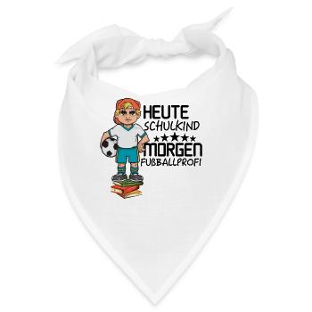 Einschulung Geschenkidee Fußball - Bandana - Weiß - Vorne