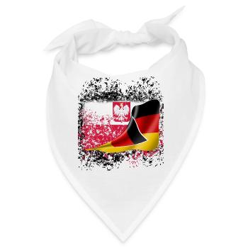 deutsch polnische Freundschaft Freunde Flagge - Bandana - Weiß - Vorne