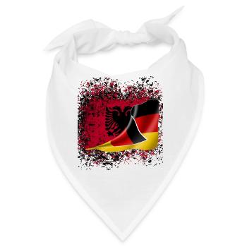 Freundschaft Albanien Deutsch Flagge flag shirt - Bandana - Weiß - Vorne