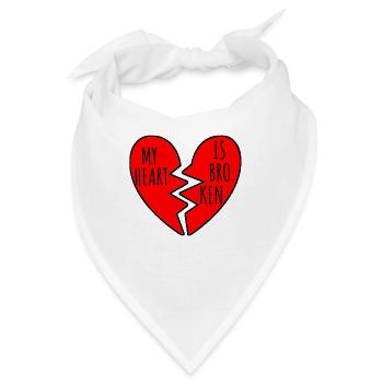 broken heart - Bandana - Weiß - Vorne