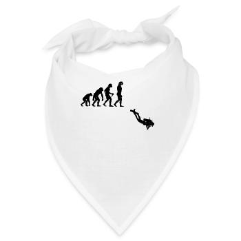 Evolution Tauchen Taucher Shirt Scuba Diving - Bandana - Weiß - Vorne