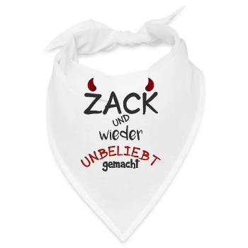 Zack und wieder unbeliebt gemacht - Bandana - Weiß - Vorne