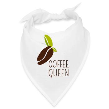 coffee queen - Bandana - Weiß - Vorne