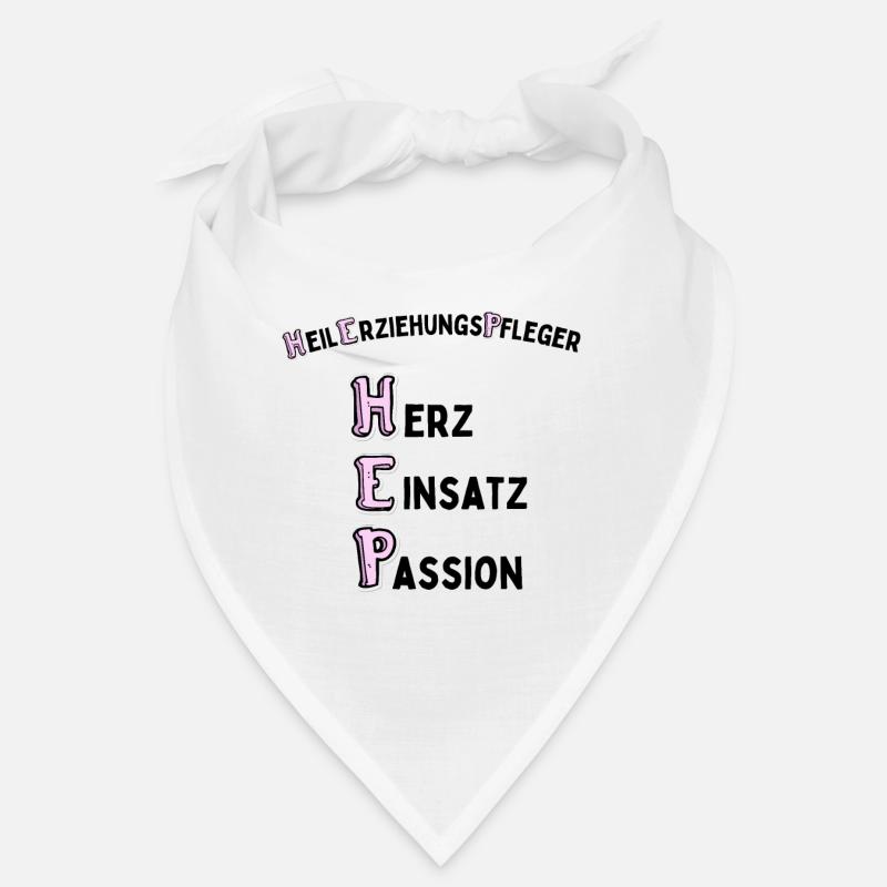 Heilerziehungspfleger mit Hetz Einsatz und Passion - Bandana - Weiß