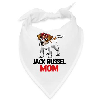 Jack Russell Russel - Bandana - Weiß - Vorne