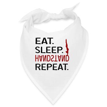 Eat sleep Handstand - Bandana - Weiß - Vorne