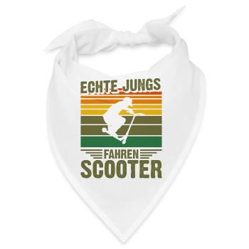 Scooter | Echte Jungs fahren Scooter Geschenk - Bandana - Weiß - Vorne