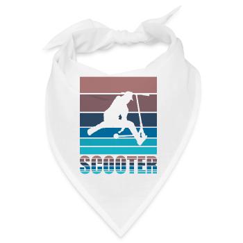 Scooter Stunt Tretroller Roller Geschenkidee - Bandana - Weiß - Vorne