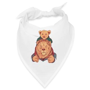 FATHER UND SON LION - Bandana - Weiß - Vorne