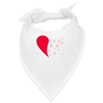 Gebärdensprache Gebärde Herz - Bandana - Weiß - Vorne
