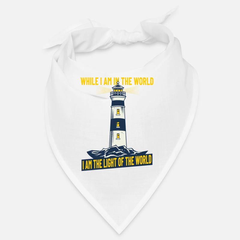 Christianity Jesus Lighthouse Gift Idea John 9:5 Bandana