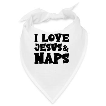 I Love Jesus & Naps Baby Bodysuit - Bandana - Weiß - Vorne