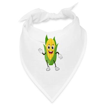 Lustiges Maiskolben-Design Landwirtschaft - Bandana - Weiß - Vorne