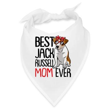 Jack Russell Russel - Bandana - Weiß - Vorne