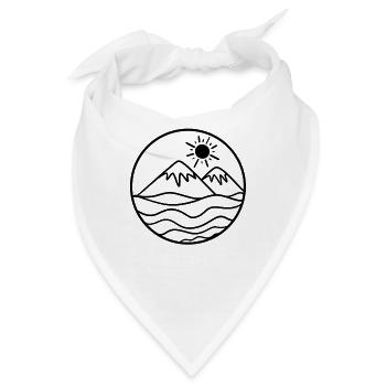 Wanderer Wandern Berg Berge Sonne - Bandana - Weiß - Vorne