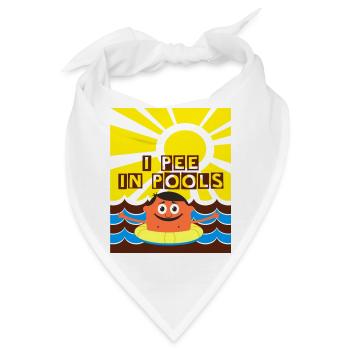 I pee in pools shirt, ,funny,pee,swimmer,gift idea - Bandana - Weiß - Vorne