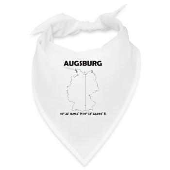 Augsburg Karte - Bandana - Weiß - Vorne