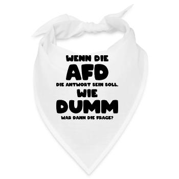 Politik Bundestagswahlen 2021 anti AfD Satire - Bandana - Weiß - Vorne