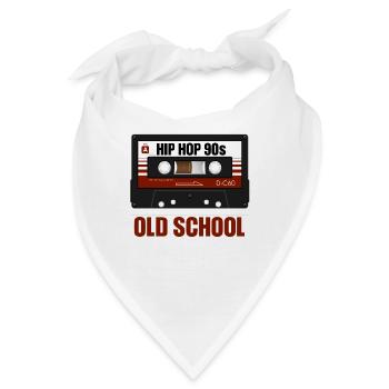 Hip Hop Deutschrap Rap Rapper Old School - Bandana - Weiß - Vorne