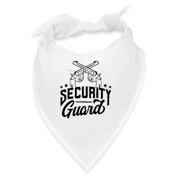 Sicherheitsbeamter Security Sicherheit Wachmann - Bandana - Weiß - Vorne