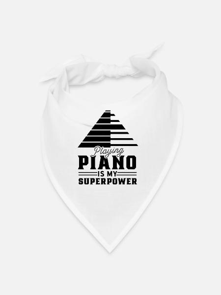 Klavier Spielen Ist Meine Superkraft Pianist - Bandana - Weiß