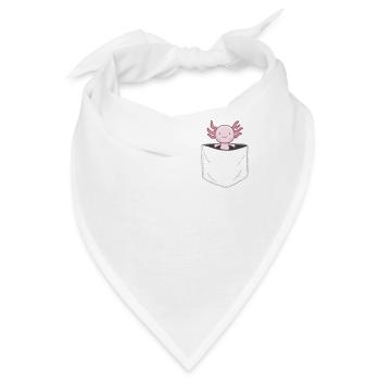 Axolotl süßes Axolotl in Brusttasche Kawaii - Bandana - Weiß - Vorne