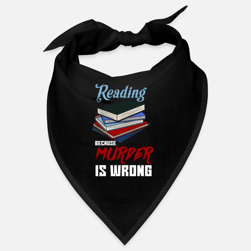Reading because Murder is Wrong Livre de ver de bibliothèque Bandana