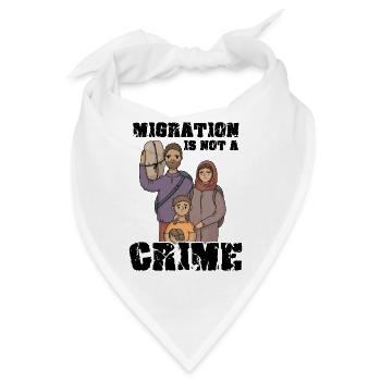 Welt Flüchtlingstag Menschenrechte Antirassismus E - Bandana - Weiß - Vorne
