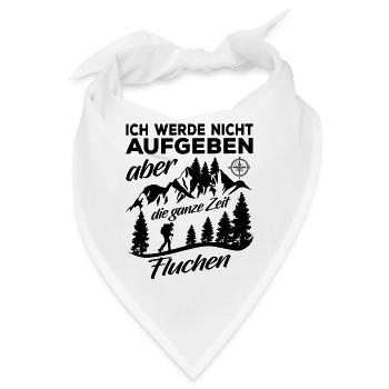 Ich werde nicht aufgeben aber Fluchen - Bandana - Weiß - Vorne