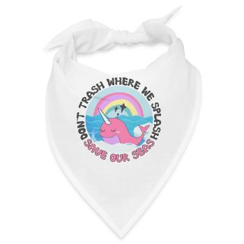 Müll nicht, wo wir spritzen retten unsere Meere - Bandana - Weiß - Vorne