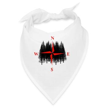 Wald Natur Wildnis Expedition Wandern Richtung - Bandana - Weiß - Vorne