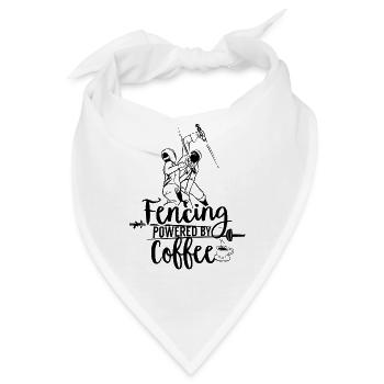 Fechten Angetrieben Durch Kaffee Degen Fechter - Bandana - Weiß - Vorne