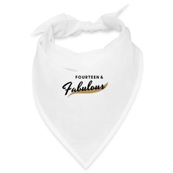 Ich bin vierzehn und fabelhaft! - Bandana - Weiß - Vorne