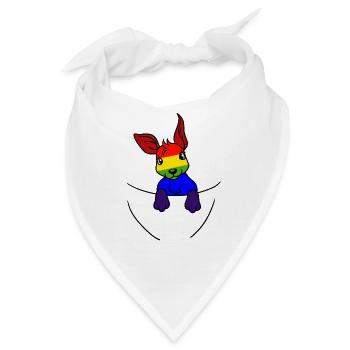 Koala LGBT Regenbogenfahne Gay Pride Gay - Bandana - Weiß - Vorne