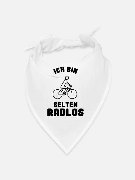 Fahrrad - Ich bin Selten Radlos - MTB Radtour - Bandana - Weiß