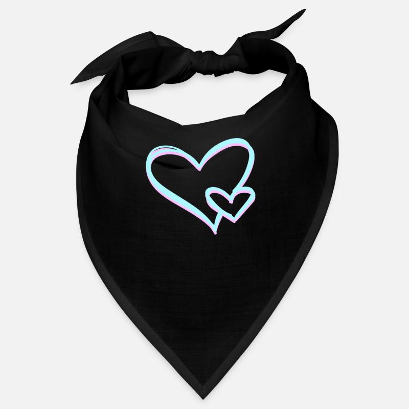 Heart Blue Bandana