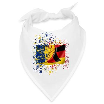 Freundschaft Rumänien Deutsch Flagge shirt flag - Bandana - Weiß - Vorne