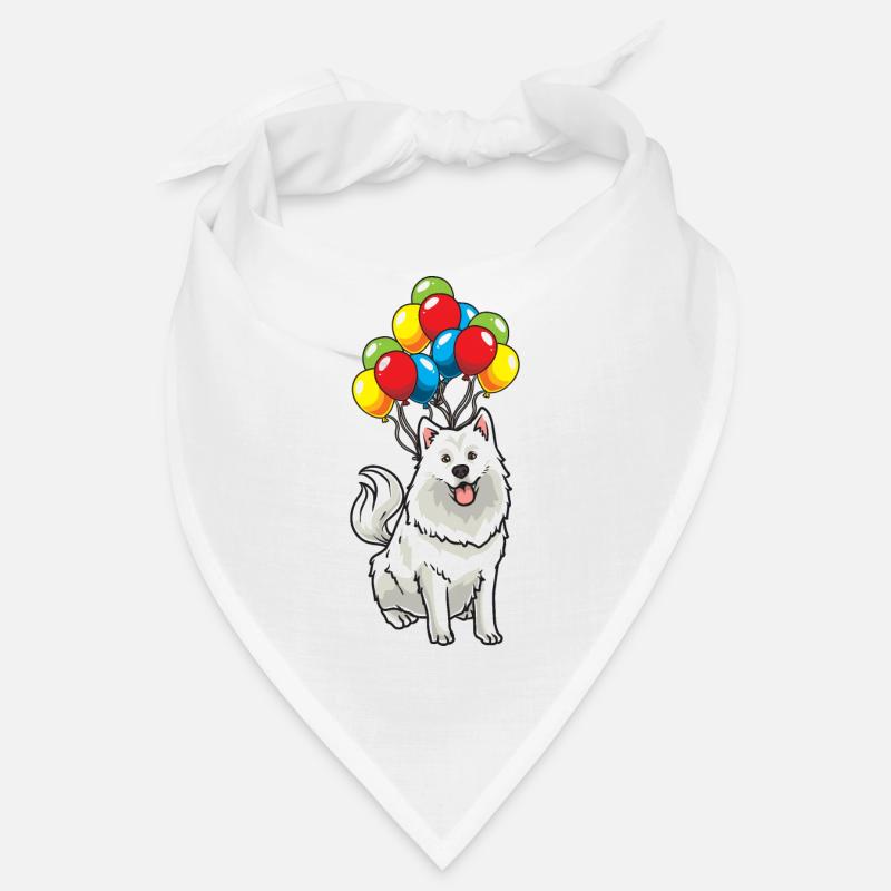 Samojede chien avec des ballons drôle Bandana