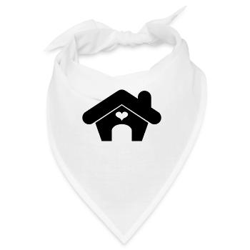 Haus mit Herz - Bandana - Weiß - Vorne