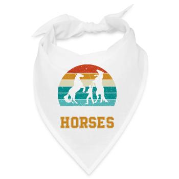 Pferd Pferde Pferdefan mit Spruch Zitat EN - Bandana - Weiß - Vorne