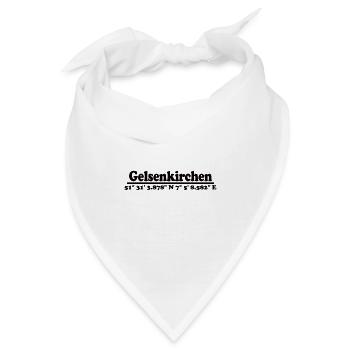 Gelsenkirchen Koordinaten - Bandana - Weiß - Vorne