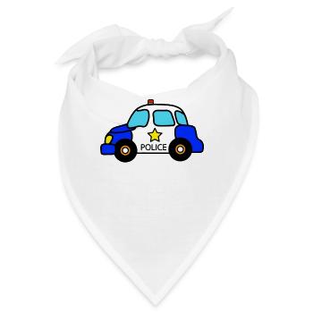 Police Car Baby Toddler Kid - Bandana - Weiß - Vorne