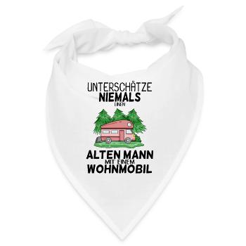 Alter Mann Wohnmobil - Bandana - Weiß - Vorne