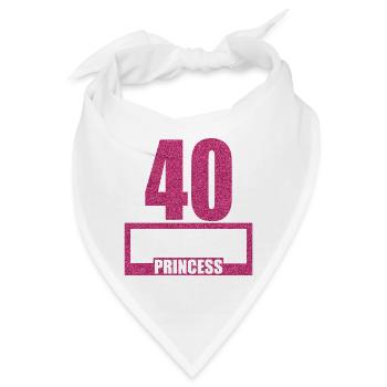 40. Geburtstag 40 Jahre 40er Birthday Princess - Bandana - Weiß - Vorne