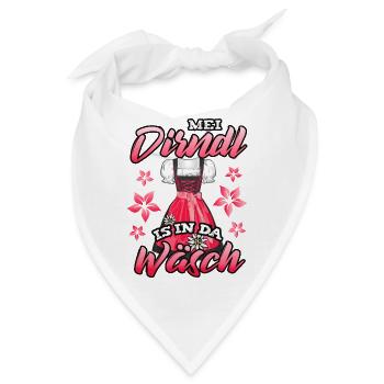 Mei Dirndl is in da Wäsch - Bandana - Weiß - Vorne